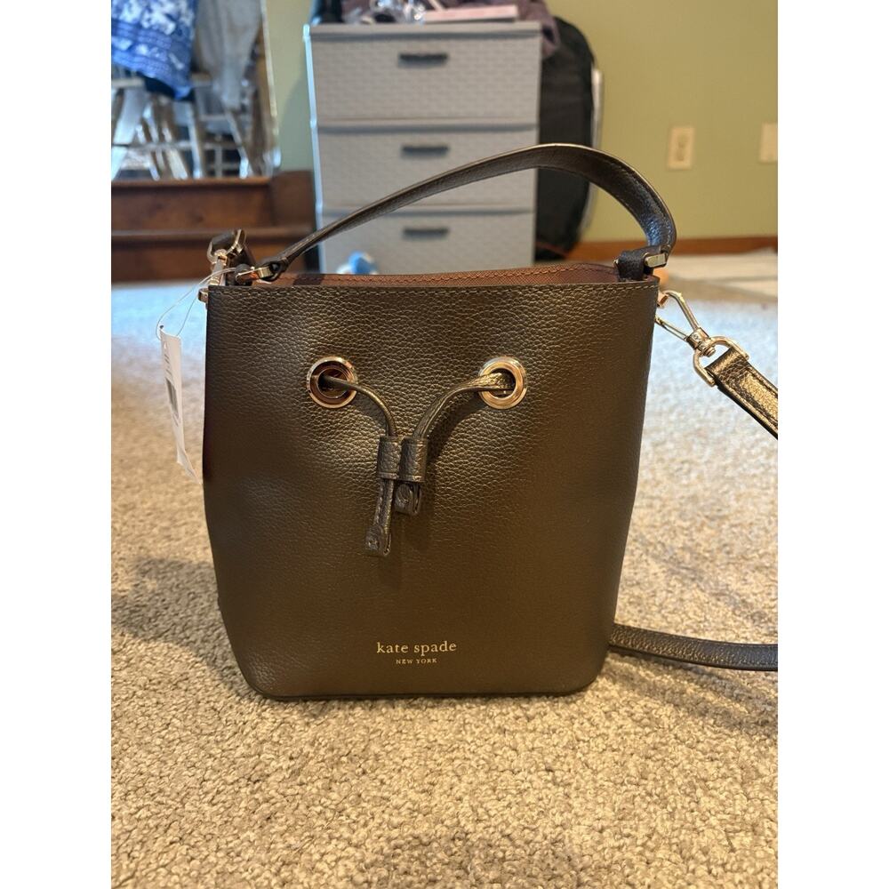 Auth Kate Spade Sadie Leather Bucket Bag Crossbody NWT